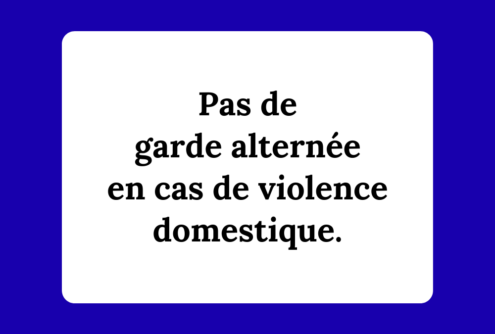 Signature de l’argumentaire sur la garde alternée